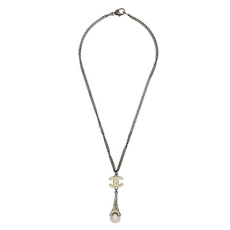 chanel eiffel tower charm necklace|Chanel Eiffel Tower Pendant Necklace .